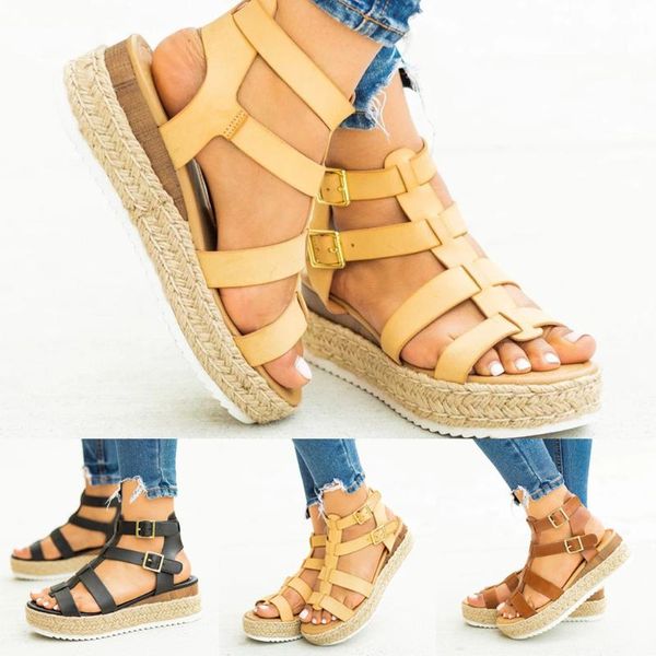 women's sandals 2020 platform sandals casual shoes ankle summer buckle strap open toe sandalias de verano para mujer m23, Black
women's sandals 2020 platform sandals casual shoes ankle summer buckle strap open toe sandalias de verano para mujer m23, Black