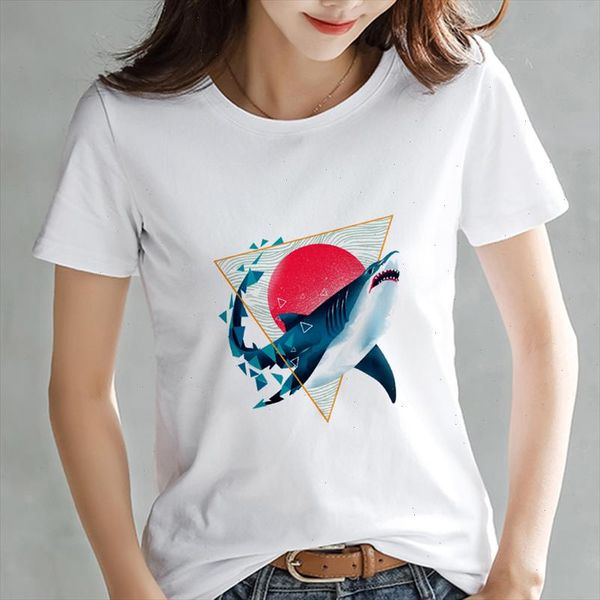 2021 new summer aesthetic shark printed t shirt women harajuku thin section t shirt female casual fashion tshirt clothing, White
2021 new summer aesthetic shark printed t shirt women harajuku thin section t shirt female casual fashion tshirt clothing, White