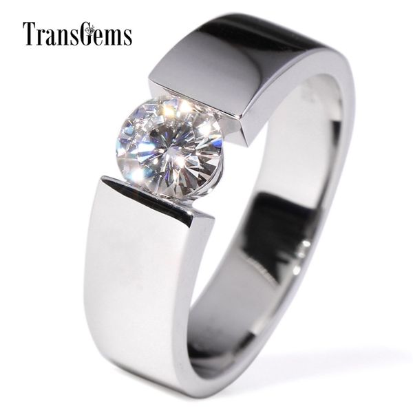 transgems 1 carat lab grown moissanite diamond solitaire wedding band 14k white gold engagement ring for men and women lovers y200620, Slivery;golden
transgems 1 carat lab grown moissanite diamond solitaire wedding band 14k white gold engagement ring for men and women lovers y200620, Slivery;golden