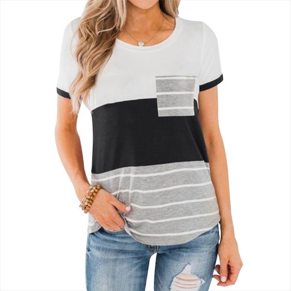 pocket t shirt women striped tee summer short sleeve tee shirts 2020 patchwork slim fit women o neck t shirts, White
pocket t shirt women striped tee summer short sleeve tee shirts 2020 patchwork slim fit women o neck t shirts, White