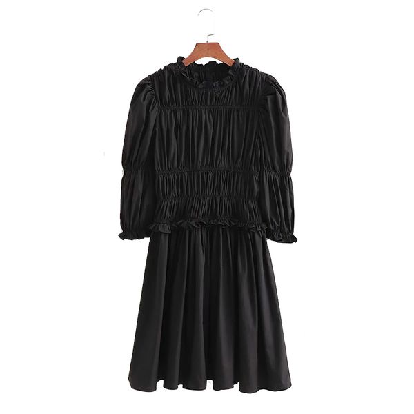 2021 summer women new fashion temperament black waist retraction dress female simplicity elbow sleeve dres, Black;gray
2021 summer women new fashion temperament black waist retraction dress female simplicity elbow sleeve dres, Black;gray