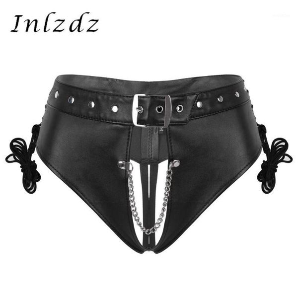 womens erotic crotchless briefs lingerie underwear pu leather punk lace-up underpants nightclub stage performance costume1, Black;pink
womens erotic crotchless briefs lingerie underwear pu leather punk lace-up underpants nightclub stage performance costume1, Black;pink