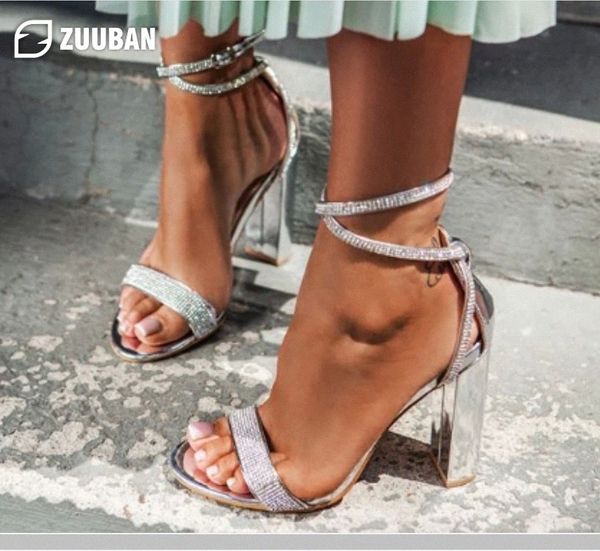 ZUUBAN Silver Bling Crystal Sexy Women Sandals Square Heel Buckle Strap Gladiator Women Sandals Stiletto Wedding Zapatos Mujer #GI0S, Black
ZUUBAN Silver Bling Crystal Sexy Women Sandals Square Heel Buckle Strap Gladiator Women Sandals Stiletto Wedding Zapatos Mujer #GI0S, Black