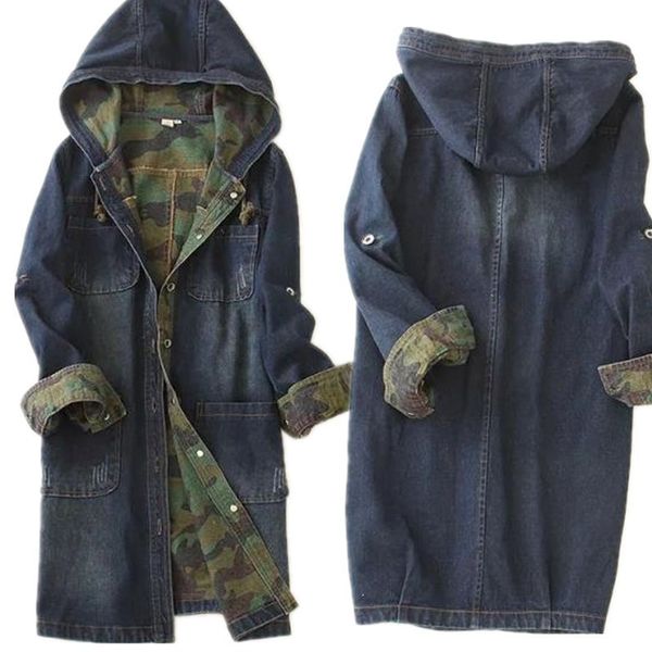 new brand women single-breasted long denim hooded windproof bf jacket camouflage cowboy camouflage pocket long sleeve coats 201028, Black;brown
new brand women single-breasted long denim hooded windproof bf jacket camouflage cowboy camouflage pocket long sleeve coats 201028, Black;brown