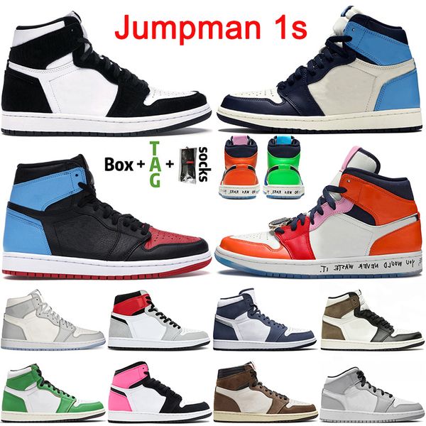 with box 2021 new jumpman 1 1s men basketball shoes twist high obsidian unc patent fearless chicago women trainers sport sneakers 36-46, White;red
with box 2021 new jumpman 1 1s men basketball shoes twist high obsidian unc patent fearless chicago women trainers sport sneakers 36-46, White;red