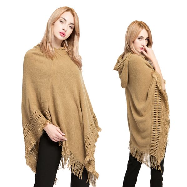 tricot pullover knit sweater acrylic tassel winter wholesale thick fashion hoodie super ponchos, Black
tricot pullover knit sweater acrylic tassel winter wholesale thick fashion hoodie super ponchos, Black