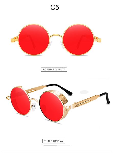 round 2020 metal steampunk sunglasses men women brand design vintage frame colorful lens sun glasses high quality
round 2020 metal steampunk sunglasses men women brand design vintage frame colorful lens sun glasses high quality