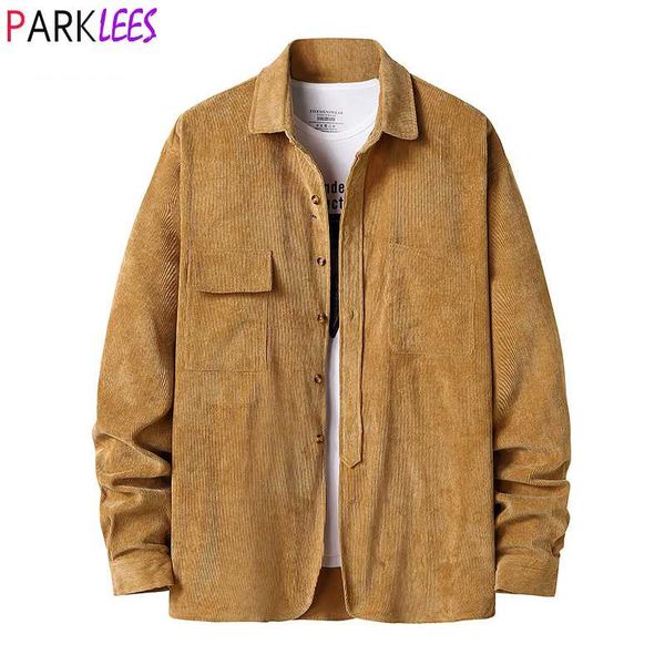mens long sleeve thick corduroy shirt double pocket casual button down jackets shirts men casual warm ribbed fall shirt male, White;black
mens long sleeve thick corduroy shirt double pocket casual button down jackets shirts men casual warm ribbed fall shirt male, White;black