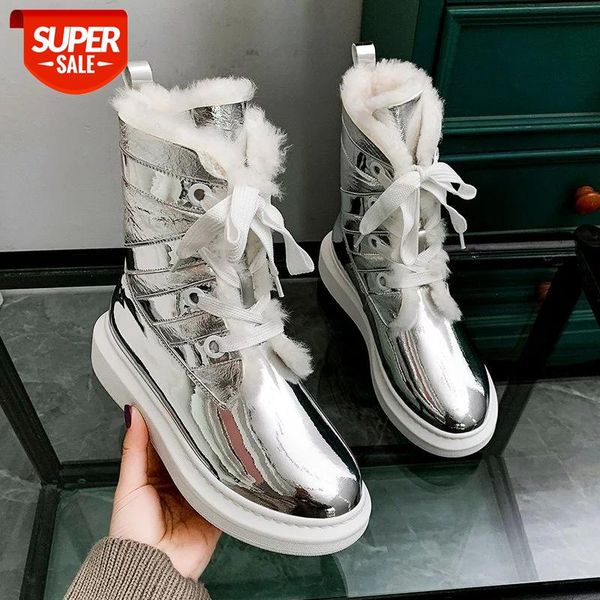 lucyever fashion lace up patent leather ankle boots women thick bottom plush warm snow boots woman waterproof platform shoes #277h, Black
lucyever fashion lace up patent leather ankle boots women thick bottom plush warm snow boots woman waterproof platform shoes #277h, Black