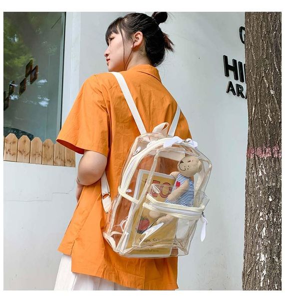 backpack style pvc transparent women bag soft female casual bagpack mochilas teenager girl school bags
backpack style pvc transparent women bag soft female casual bagpack mochilas teenager girl school bags