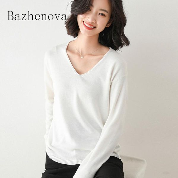 women's sweaters bazhenova women autumn/winter girls round neck loose fall bottoming sweater all-match woman winter r1045, White;black
women's sweaters bazhenova women autumn/winter girls round neck loose fall bottoming sweater all-match woman winter r1045, White;black
