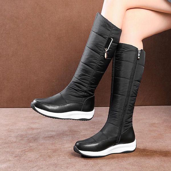 genuine leather new zipper women knee high boots down female snow boots winter warm flat platform party casual shoes woman, Black
genuine leather new zipper women knee high boots down female snow boots winter warm flat platform party casual shoes woman, Black