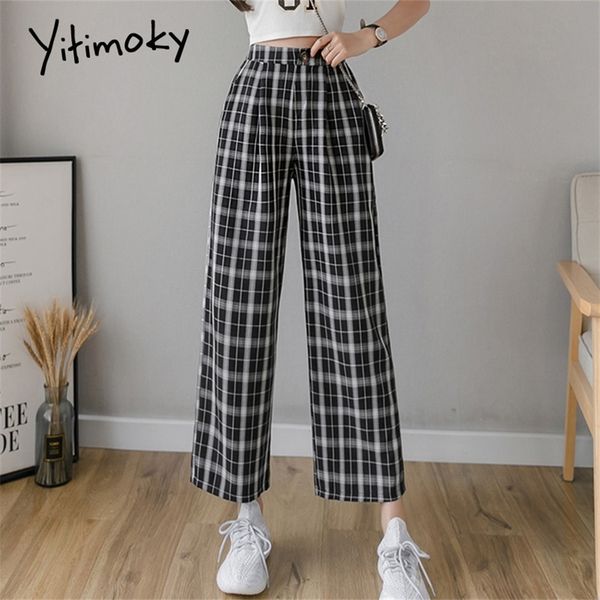 syiwidii vintage plaid pants elastic waist pants women high waist plus size wide leg pants casual female korean trousers women lj200818, Black;white
syiwidii vintage plaid pants elastic waist pants women high waist plus size wide leg pants casual female korean trousers women lj200818, Black;white
