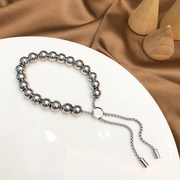 newcome europe america style lady women quenched colorful steel ball v letter engraved flower pull-type beads chain bracelet 2 color, Black
newcome europe america style lady women quenched colorful steel ball v letter engraved flower pull-type beads chain bracelet 2 color, Black