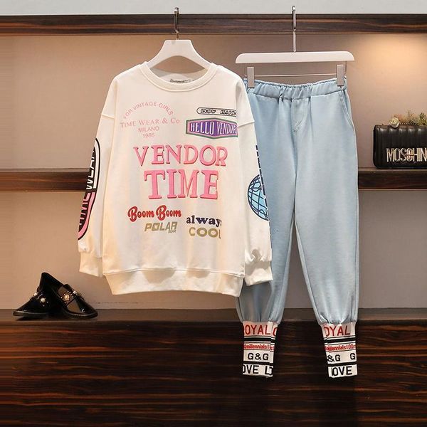 fashion spring women two pieces set long sleeve and pants suit letters print casual hip hop lady tracksuits plus size l-4xl, Gray
fashion spring women two pieces set long sleeve and pants suit letters print casual hip hop lady tracksuits plus size l-4xl, Gray