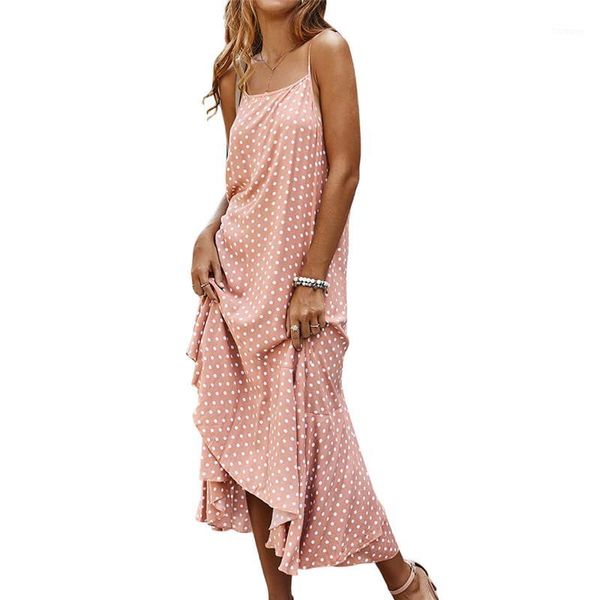 women long dresses new fashion polka dot pattern sling loose dress female summer sleeveless backless boho holiday beach vestidos1, Black;gray
women long dresses new fashion polka dot pattern sling loose dress female summer sleeveless backless boho holiday beach vestidos1, Black;gray