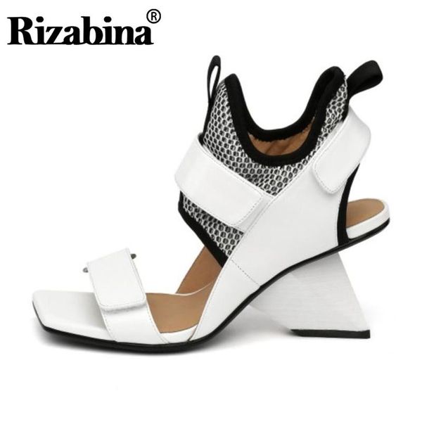 dress shoes rizabina women sandals real leather fashion high heel summer party office lady daily footwear size 34-39, Black
dress shoes rizabina women sandals real leather fashion high heel summer party office lady daily footwear size 34-39, Black