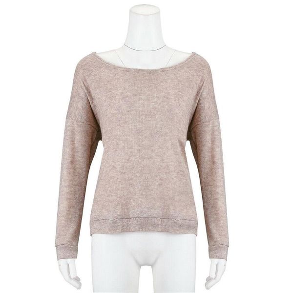 fashion women long sleeve loose autumn shirts knitted floral lace stitching backless pullover solid top, White
fashion women long sleeve loose autumn shirts knitted floral lace stitching backless pullover solid top, White