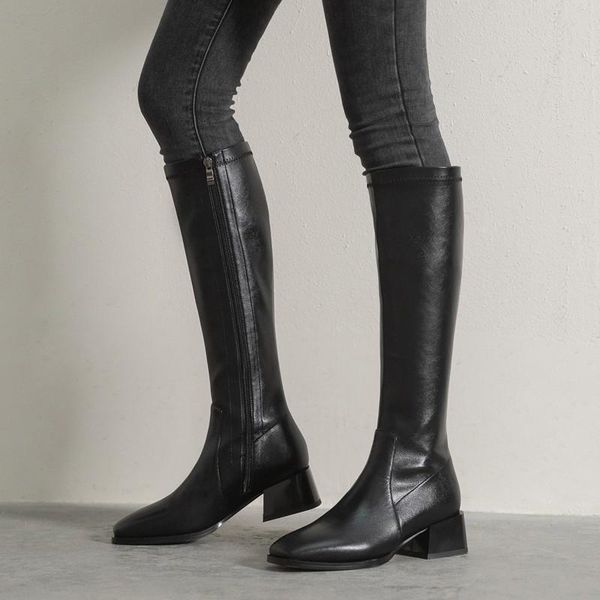 knight boots winter boots women knee high long 2020 trend genuine leather square toe side zipper brown shoes woman size 40, Black
knight boots winter boots women knee high long 2020 trend genuine leather square toe side zipper brown shoes woman size 40, Black