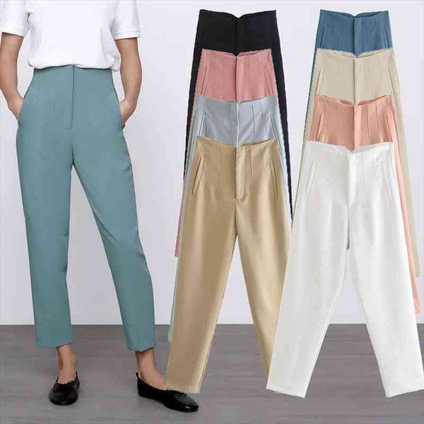 za spring autumn women pants suits ankle-length 9 colors high waist pockets pants pantalon female fashion zipper trouser, Black;white
za spring autumn women pants suits ankle-length 9 colors high waist pockets pants pantalon female fashion zipper trouser, Black;white