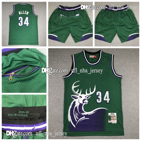 vintage mens 34 ray allen mitchell & ness 1996-97 green basketball jersey retro sttitched milwaukeean just don 1995-96 pocket shorts, Black;red
vintage mens 34 ray allen mitchell & ness 1996-97 green basketball jersey retro sttitched milwaukeean just don 1995-96 pocket shorts, Black;red