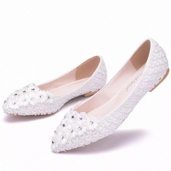 Woman White Lace Wedding Shoes Flowers Slip On Pointed Toe Crystal Flats Women Beaded Ballet Wedding Flats Rhinestone Shoes Lady #8O4z
Woman White Lace Wedding Shoes Flowers Slip On Pointed Toe Crystal Flats Women Beaded Ballet Wedding Flats Rhinestone Shoes Lady #8O4z