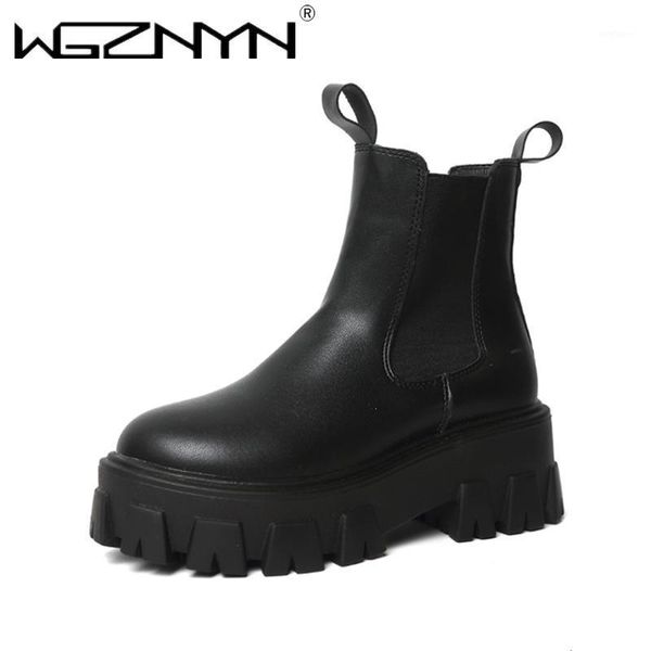 wgznyn ankle boots for women 2020 autumn motorcycle boots thick heel platform shoes woman slip on round toe fashion1, Black
wgznyn ankle boots for women 2020 autumn motorcycle boots thick heel platform shoes woman slip on round toe fashion1, Black