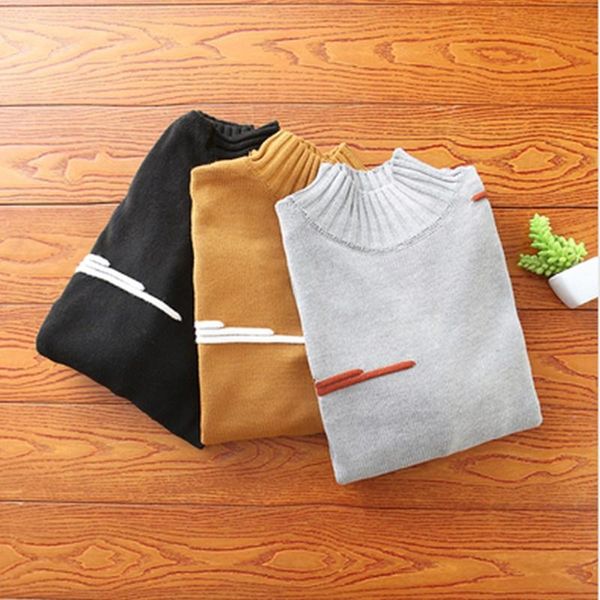 2020 autumn and winter style men's striped casual high neck pullover sweater, White;black
2020 autumn and winter style men's striped casual high neck pullover sweater, White;black