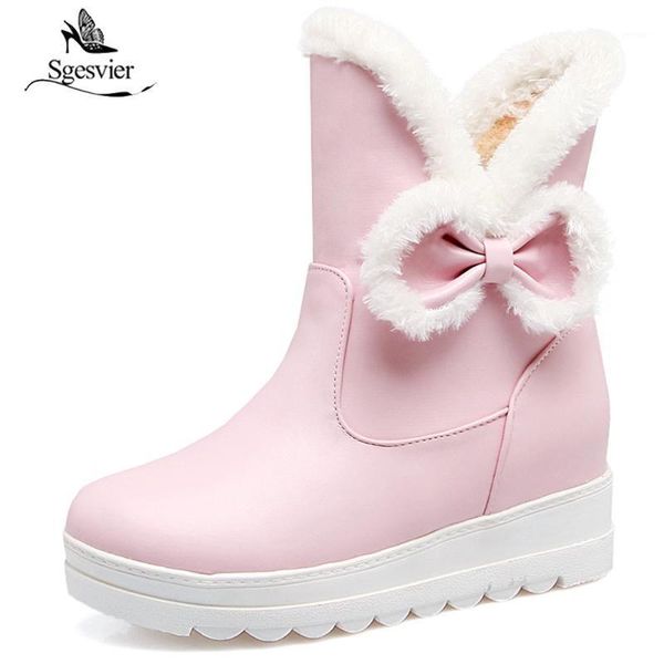 boots sgesvier winter snow plush warm shoes woman wedges heel women ankle girl's casual bowtie black pink white b6211
boots sgesvier winter snow plush warm shoes woman wedges heel women ankle girl's casual bowtie black pink white b6211