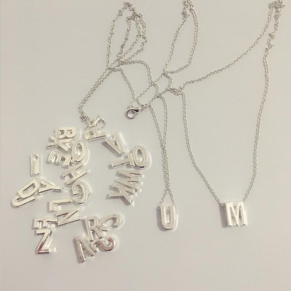 pendant necklaces letters initial name necklace 26 alphabet couple charm jewelry for women fashion love gift, Silver
pendant necklaces letters initial name necklace 26 alphabet couple charm jewelry for women fashion love gift, Silver