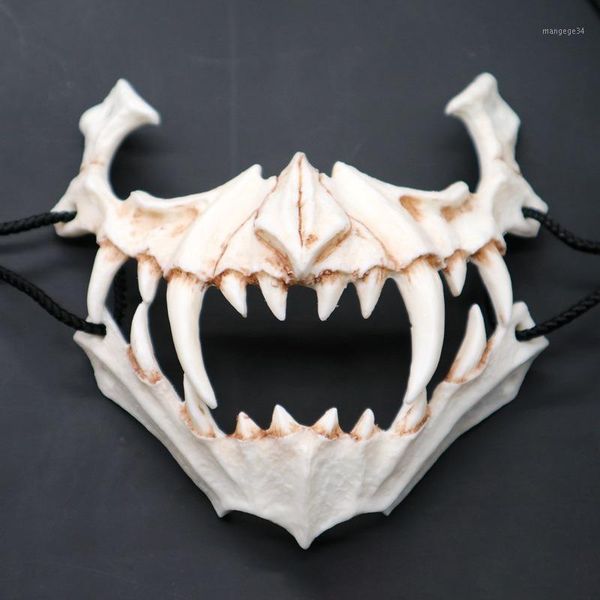 half animal mask long teeth demon samurai white bone mask tengu dragon yaksa tiger resin cosplay1
half animal mask long teeth demon samurai white bone mask tengu dragon yaksa tiger resin cosplay1