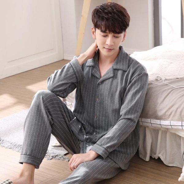 pajamas men's winter cotton korean version of the new long-sleeved lapel cardigan plus size casual ensemble homme pyjama homme, Black;brown
pajamas men's winter cotton korean version of the new long-sleeved lapel cardigan plus size casual ensemble homme pyjama homme, Black;brown
