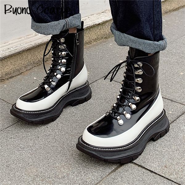 metal cross tied ankle boots platform casual ladies boots lace up punk designer shoes genuine leather zipper botas mujer booties, Black
metal cross tied ankle boots platform casual ladies boots lace up punk designer shoes genuine leather zipper botas mujer booties, Black