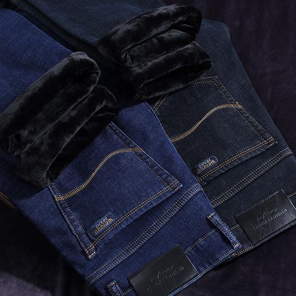 winter new men's jeans plus velvet thickened warmth fashion business casual pants lamb wool warm brand men's jeans trousers, Blue
winter new men's jeans plus velvet thickened warmth fashion business casual pants lamb wool warm brand men's jeans trousers, Blue