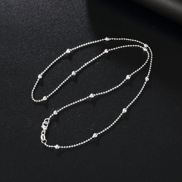 

charms wedding party beads style chain silver color cute women men necklace jewelry silver fashion cute necklace wedding ln060 h bbyuro