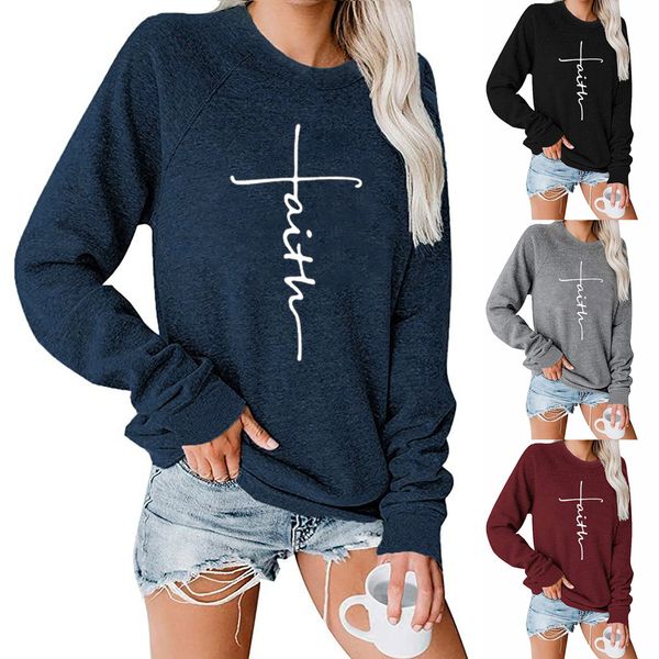 women designer faith cross print sweatshirts autumn winter woman long sleeve round neck sweatshirt womens pullover t-shirts s-2xl, Black
women designer faith cross print sweatshirts autumn winter woman long sleeve round neck sweatshirt womens pullover t-shirts s-2xl, Black