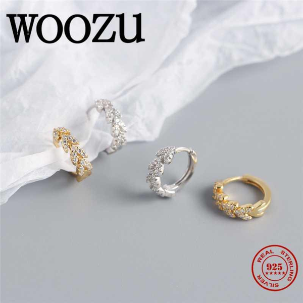 woozu luxury pave zircon peach heart leaf ear buckle for women genuine 925 sterling silver hoop earrings jewelry1, Golden;silver
woozu luxury pave zircon peach heart leaf ear buckle for women genuine 925 sterling silver hoop earrings jewelry1, Golden;silver