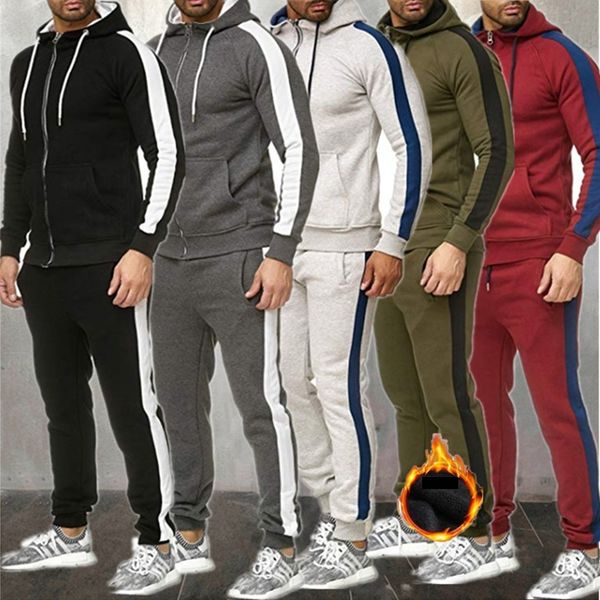 tracksuit men autumn winter thick warm tracksuit 2 pieces hoodies sets male sweatshirt fleece sets sports suit brand clothing 201201, Gray
tracksuit men autumn winter thick warm tracksuit 2 pieces hoodies sets male sweatshirt fleece sets sports suit brand clothing 201201, Gray