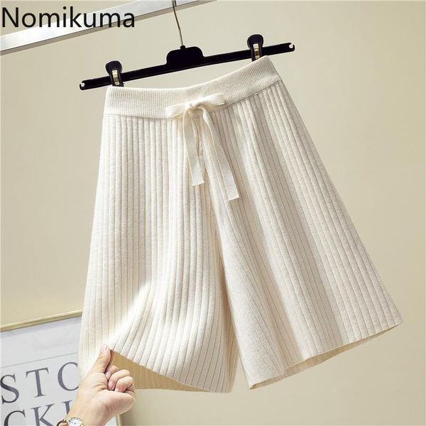 women's shorts nomikuma korean bow tie stretch high waist women 2021 autumn solid bottoms knitted wide leg short feminino 6b365, White;black
women's shorts nomikuma korean bow tie stretch high waist women 2021 autumn solid bottoms knitted wide leg short feminino 6b365, White;black