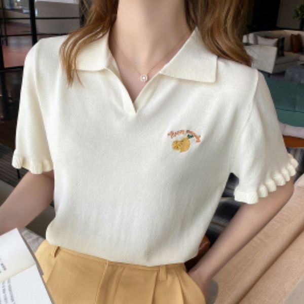 r1qdn women's summer t-shirt short sleeve pullover thin soft wind v-neck pullover pulloverpulloverforeign style summer with polo air, White
r1qdn women's summer t-shirt short sleeve pullover thin soft wind v-neck pullover pulloverpulloverforeign style summer with polo air, White