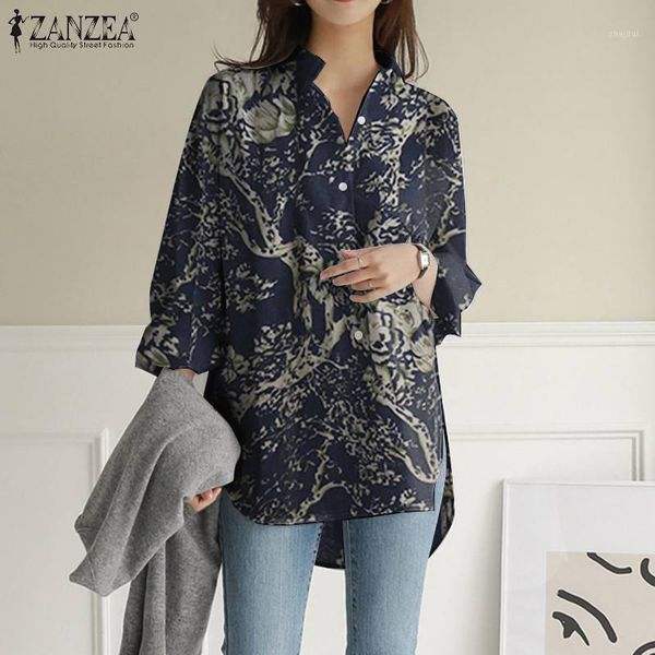 zanzea casual loose plus size lady daily floral printed blouse shirts women blouse female stylish side split tunic button, White
zanzea casual loose plus size lady daily floral printed blouse shirts women blouse female stylish side split tunic button, White
