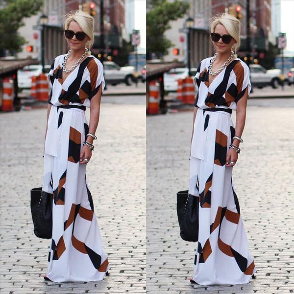 boho summer print long dress women ladies short sleeve v-neck high split sashes maxi dresses evening party sundress, Black;gray
boho summer print long dress women ladies short sleeve v-neck high split sashes maxi dresses evening party sundress, Black;gray