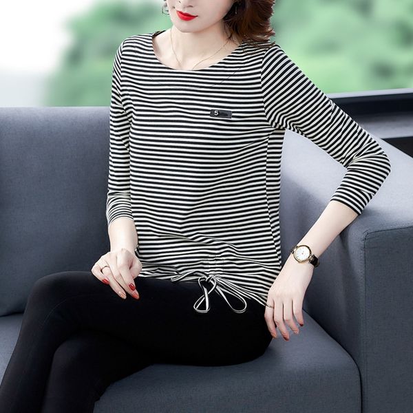 new autumn coat t-shirt 2020 korean original design women's t-shirt round neck drawstring slim long sleeve k09ad, White
new autumn coat t-shirt 2020 korean original design women's t-shirt round neck drawstring slim long sleeve k09ad, White