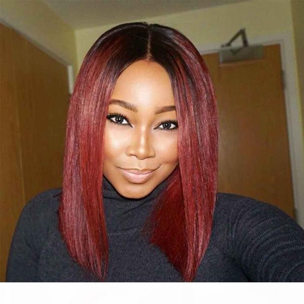 short bob red ombre wig with natural hairline synthetic lace front wig heat resistant glueless straight wigs for women, Black
short bob red ombre wig with natural hairline synthetic lace front wig heat resistant glueless straight wigs for women, Black