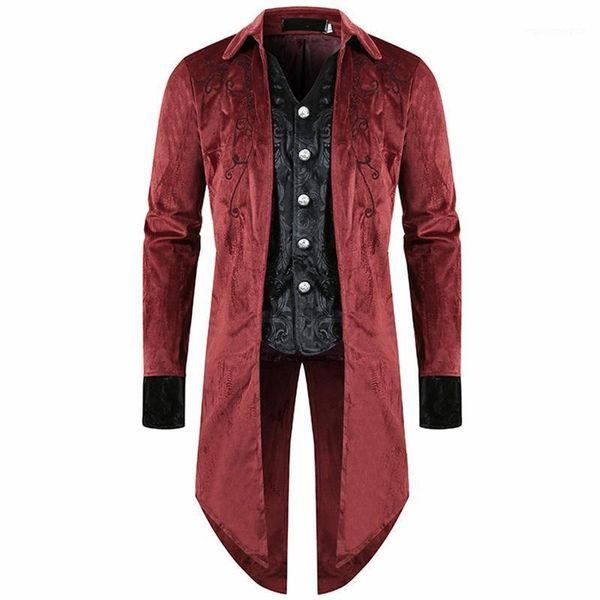 men's trench coats retro steampunk tailcoat jacket coat gothic men halloween victorian costume dress suits vest outfit embroidery for, Tan;black
men's trench coats retro steampunk tailcoat jacket coat gothic men halloween victorian costume dress suits vest outfit embroidery for, Tan;black