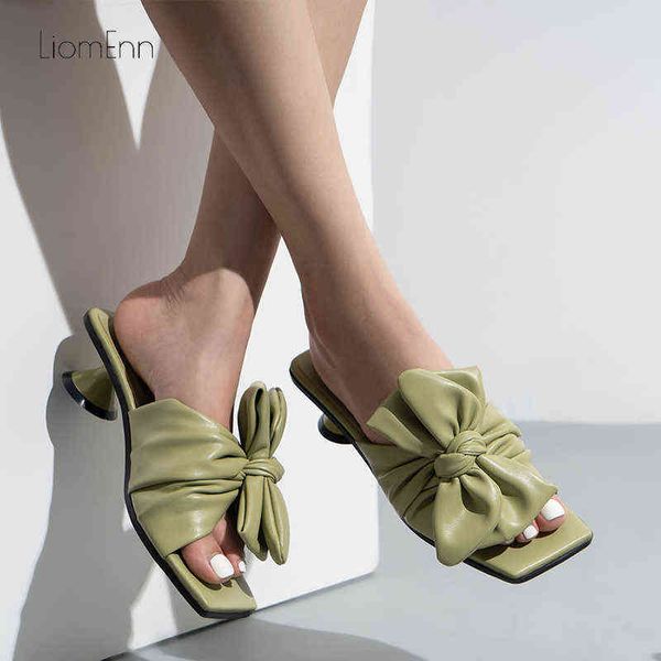 slippers ladies round heels women dress shoes summer bowknot new fashion designer elegant slides pink green 220308, Black
slippers ladies round heels women dress shoes summer bowknot new fashion designer elegant slides pink green 220308, Black