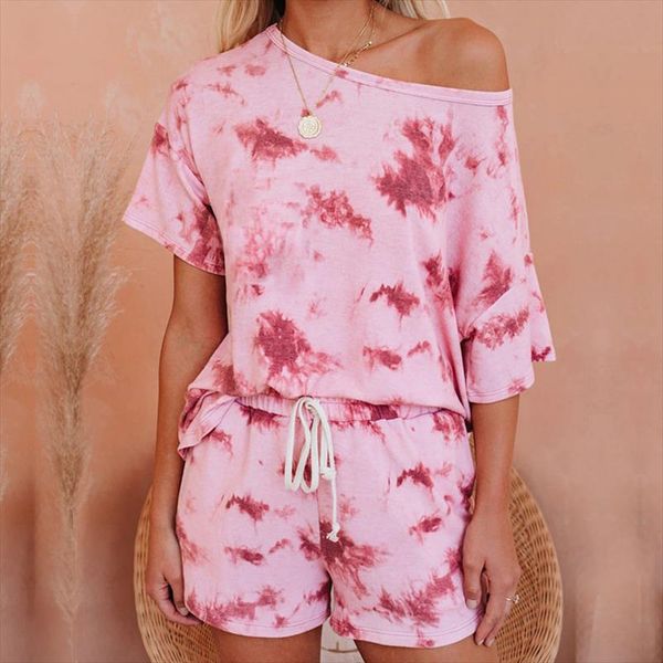 women summer casual pink tie dye clothing sets lady loose short sleeve o neck t shirt high waist shorts, Gray
women summer casual pink tie dye clothing sets lady loose short sleeve o neck t shirt high waist shorts, Gray