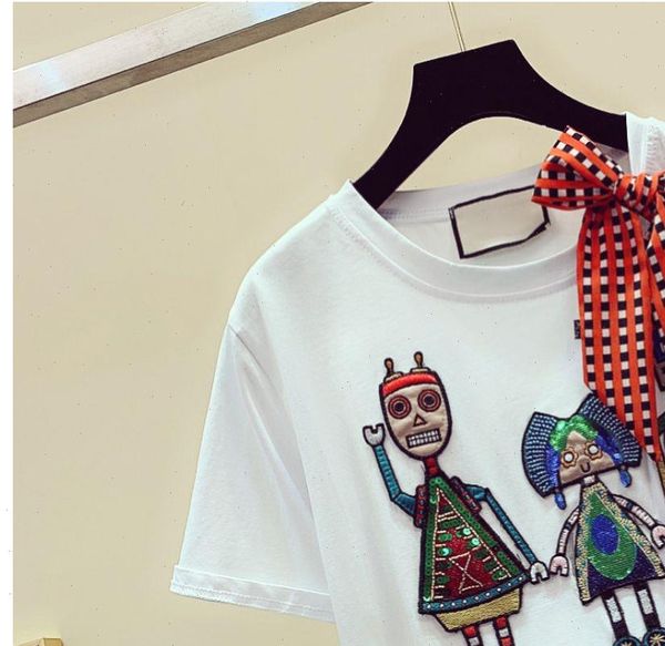 embroidery sequins cartoon short sleeve t shirt women o neck bow tee shirt femme cotton loose tshirt 2021 summer, White
embroidery sequins cartoon short sleeve t shirt women o neck bow tee shirt femme cotton loose tshirt 2021 summer, White