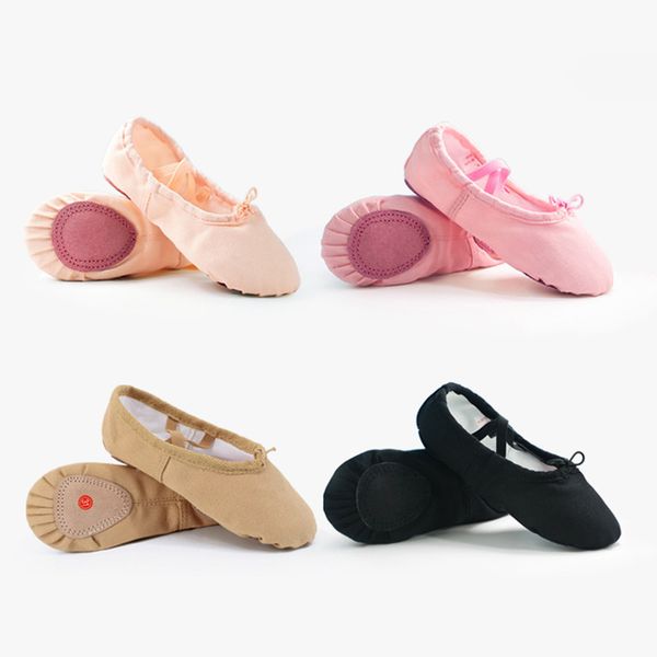 child girls kids cotton canvas soft professional ballet dance practice shoes, Black;red
child girls kids cotton canvas soft professional ballet dance practice shoes, Black;red