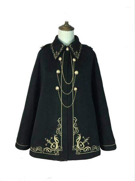 women's wool & blends winter women cloak coat gothic black lolita princess royal gold cross embroidery cape1
women's wool & blends winter women cloak coat gothic black lolita princess royal gold cross embroidery cape1